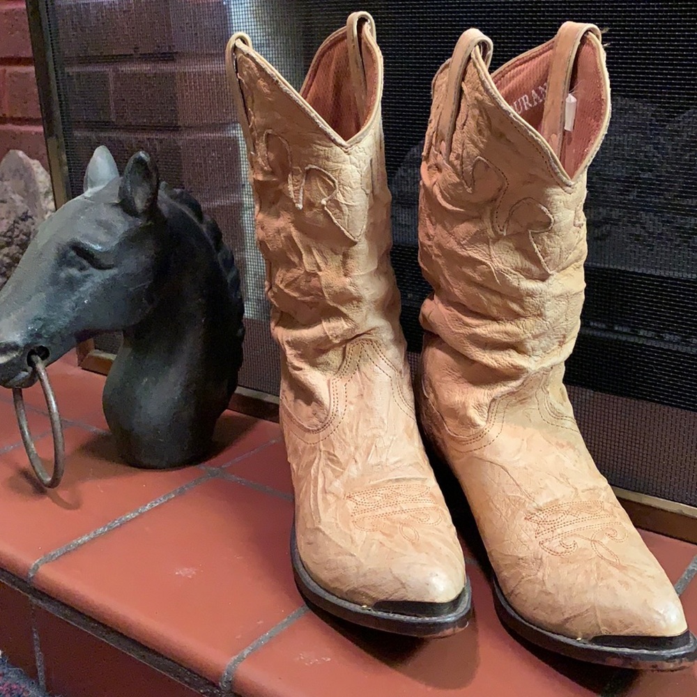 Size 7 medium, Durango ladies boots. Distressed ivory or light beige